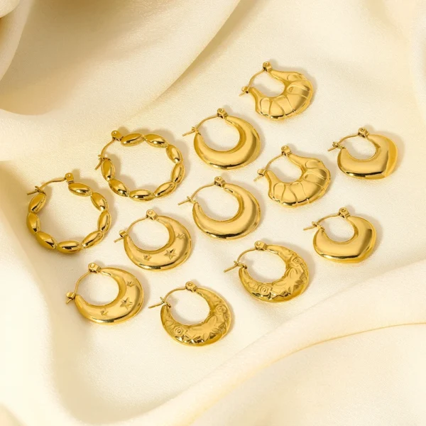 Cercle de luxe en acier inoxydable en titane Bijoux Cadeau Accessoires de mode Mariage Pièces de rechange Boucles d&apos;oreilles Couleur Designers En gros Femmes Bijoux pas chers Boucles d&apos;oreilles.